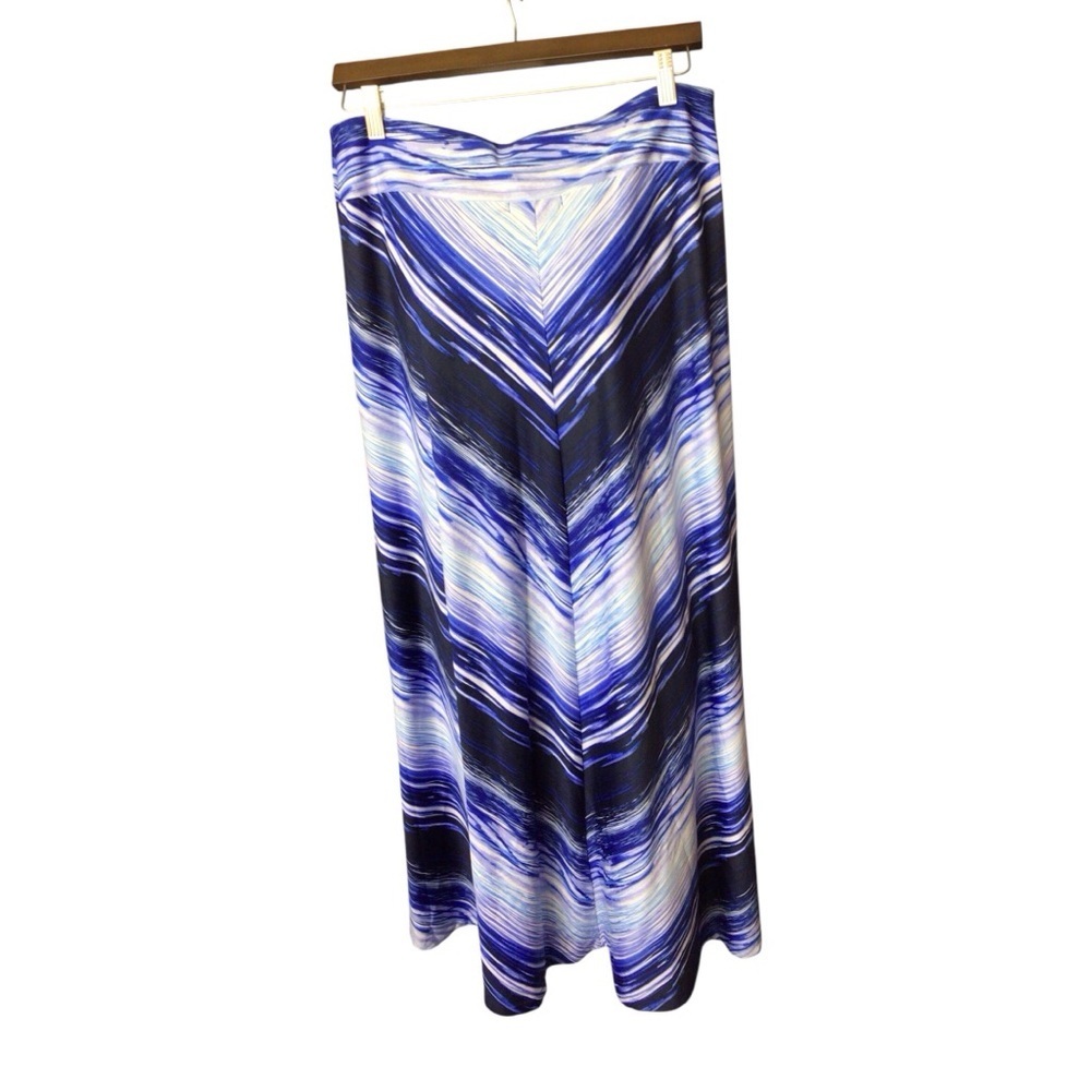 JohnPaulRichard Asymmetrical Blue and White Maxi Skirt size L - Picture 3 of 4